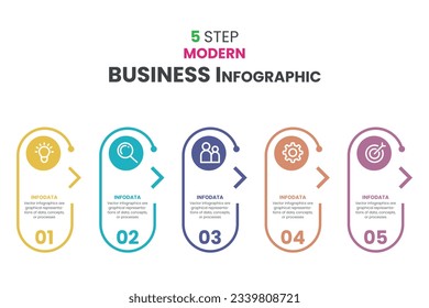 Infographic design with icons and 5 options or steps. Thin line vector. Infographics business concept. Can be used for info graphics, flow charts, presentations, web sites, banners, printed materials