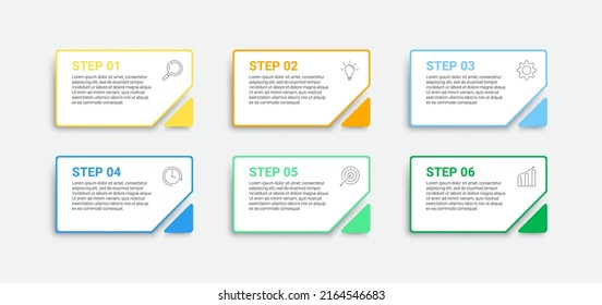 Infographic design with icons and 6 options or steps. infographics for business concept
