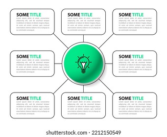 Infographic design with icons and 8 options or steps. Can be used for workflow layout, diagram, webdesign. Vector