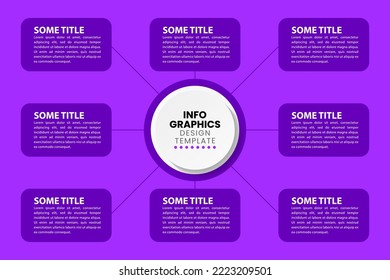 Infographic design with icons and 8 options or steps. Rectangles. Can be used for workflow layout, diagram, webdesign. Vector