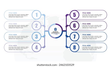 Infographic design with icons and 8 options or steps. Infographics business concept for info graphics, flow charts.