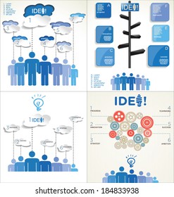 Infographic design idea concept collection