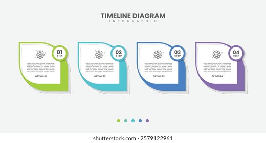 Infographic design leaf template with 4 steps, options. can be used for workflow diagram, info chart, web design.