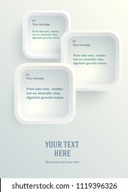 Infographic design with light color border, set of communication bubbles, isolated on white background. Vector abstract illustration of Eps 10. Theme holiday, Halloween, party, happiness, wellness