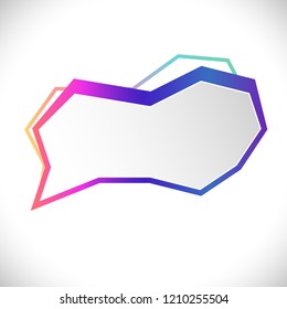 Infographic design with light color border, set of communication bubbles, isolated on white background. Vector abstract illustration of Eps 10. Theme holiday, Halloween, party, happyness, wellness