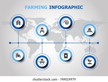 Infographic design with logistic icons, stock vector