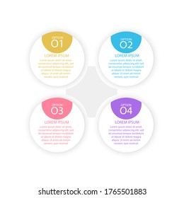 Infographic design and marketing icons can be used for workflow layout, diagram, annual report, web design. Business concept with 4 options, steps or processes. vector illustration