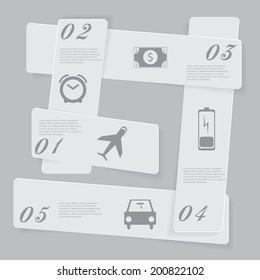 Infographic. Design number banners template graphic or website layout. With icon