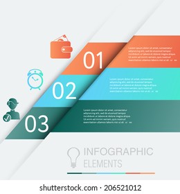 Infographic. Design number banners template graphic or website layout. With icon