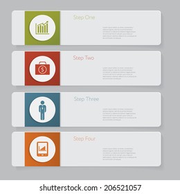 Infographic. Design number banners template graphic or website layout. With icon