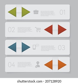 Infographic. Design number banners template graphic or website layout. With icon