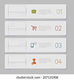 Infographic. Design number banners template graphic or website layout. With icon