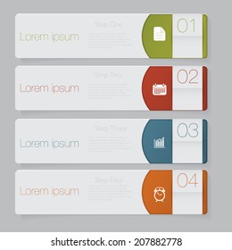 Infographic. Design number banners template graphic or website layout. With icon