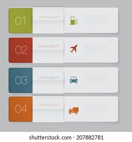 Infographic. Design number banners template graphic or website layout. With icon