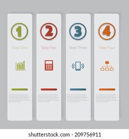 Infographic. Design number banners template graphic or website layout. With icon