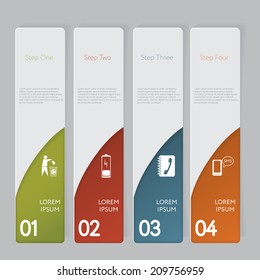 Infographic. Design number banners template graphic or website layout. With icon