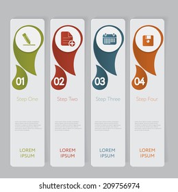 Infographic. Design number banners template graphic or website layout. With icon