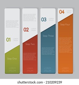 Infographic. Design number banners template graphic or website layout. With icon