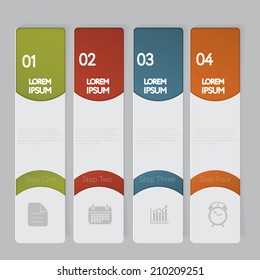 Infographic. Design number banners template graphic or website layout. With icon