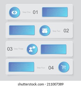 Infographic. Design number banners template graphic or website layout. With icon