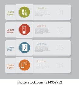Infographic. Design number banners template graphic or website layout. With icon