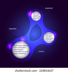 Infographic design on the blue background