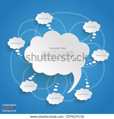 Infographic design on the blue background. Eps 10 vector file.