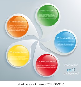 Info-graphic design  on the gray background. Eps 10 vector file.