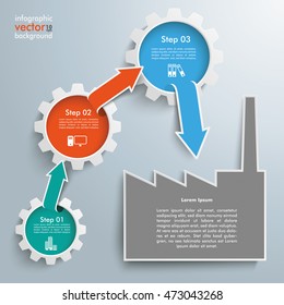 Infographic design on the gray background. Eps 10 vector file.