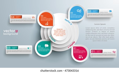 Infographic design on the gray background. Eps 10 vector file.
