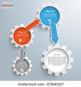 Infographic design on the gray background. Eps 10 vector file.