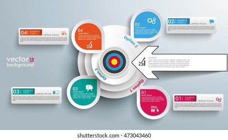Diseño de infografía sobre fondo gris. Archivo de Vector Eps 10.