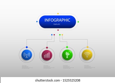 Infographic design on the grey background. Eps 10 vector file.