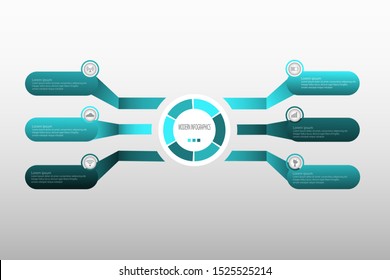 Infographic design on the grey background. Eps 10 vector file.