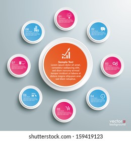 Infographic design on the grey background. Eps 10 vector file.