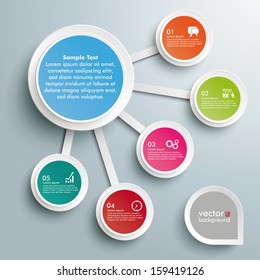 Infographic design on the grey background. Eps 10 vector file.