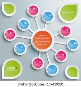 Infographic design on the grey background. Eps 10 vector file.