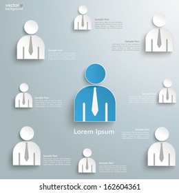 Infographic design on the grey background. Eps 10 vector file.