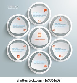 Infographic design on the grey background. Eps 10 vector file.