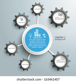 Infographic design on the grey background. Eps 10 vector file.
