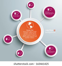 Infographic design on the grey background. Eps 10 vector file.
