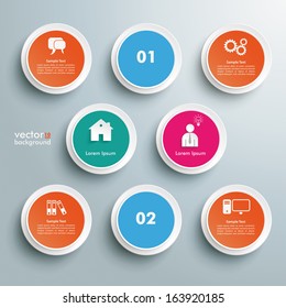 Infographic design on the grey background. Eps 10 vector file.