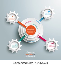 Infographic design on the grey background. Eps 10 vector file.