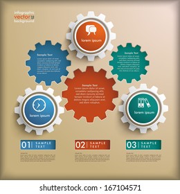 Infographic design on the grey background. Eps 10 vector file.