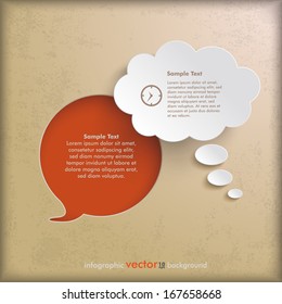 Infographic design on the grey background. Eps 10 vector file.