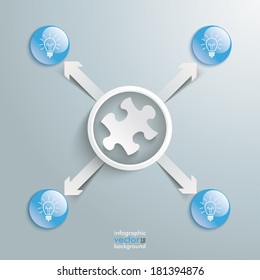 Infographic design on the grey background. Eps 10 vector file.