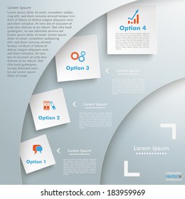 Infographic design on the grey background. Eps 10 vector file.