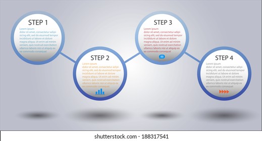 Infographic design on the grey background. Eps 10 vector file