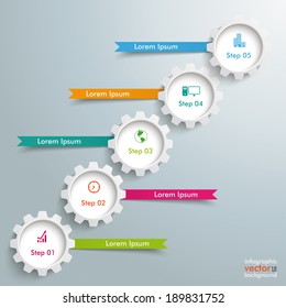 Infographic design on the grey background. Eps 10 vector file.
