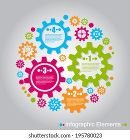 Infographic design on the grey background